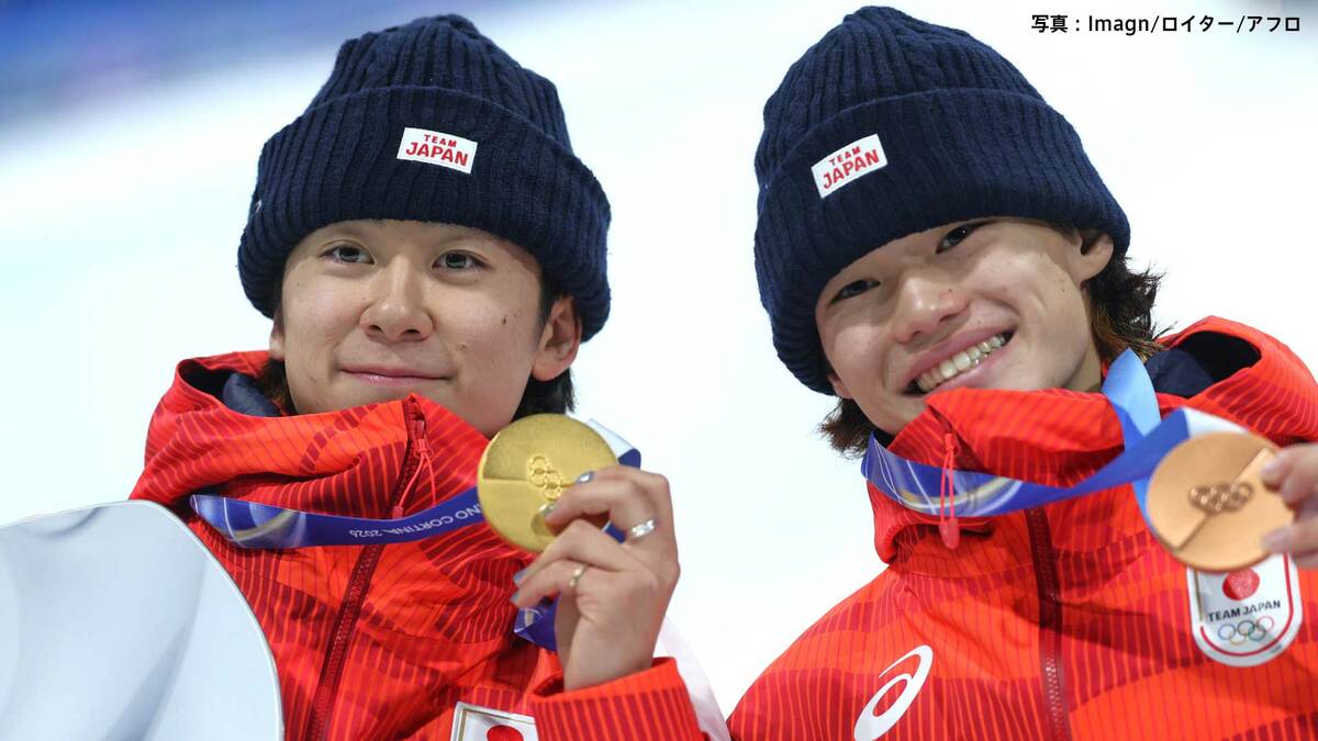 涙の金・戸塚優斗「ピカピカだし重いし」両手に“ゴールドネイル”のゲン担ぎ、銅メダル・19歳の山田琉聖は「重たい」【ミラノ五輪】