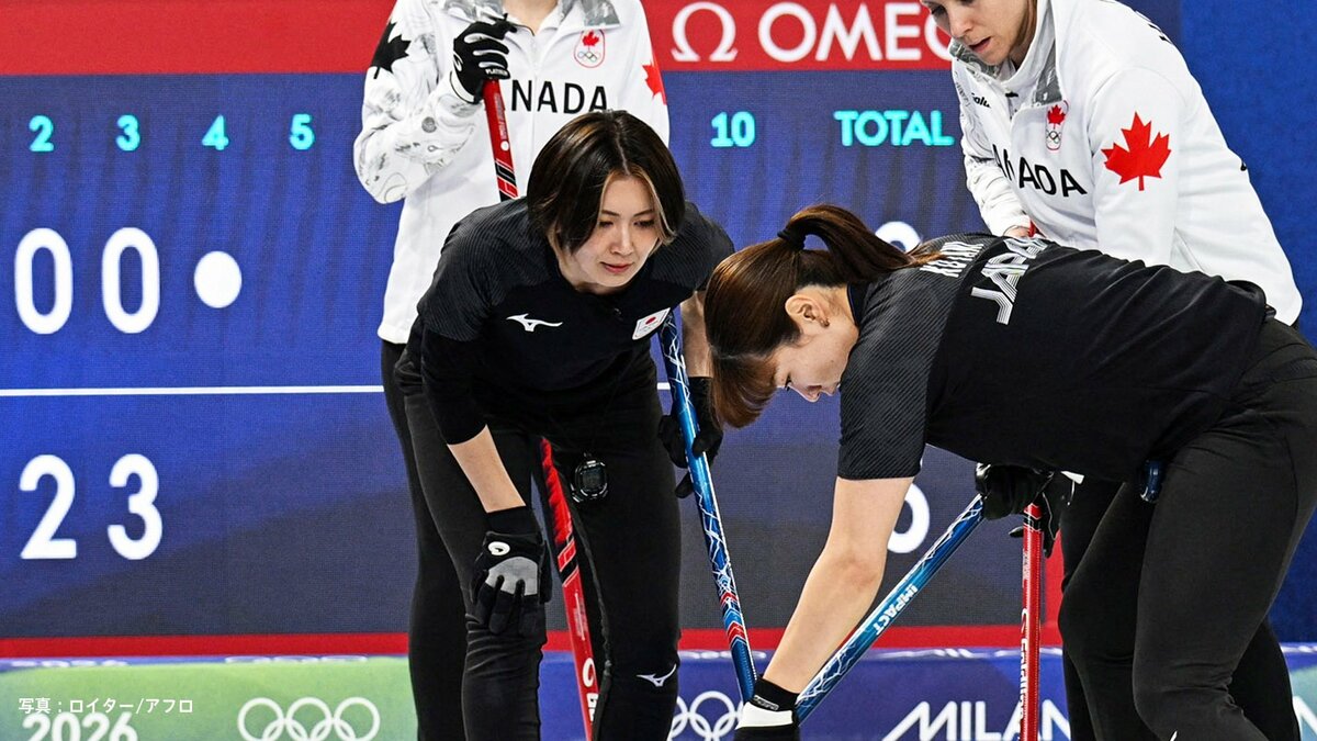 カーリング女子日本、最強カナダに敗れ負け越し決定 予選R敗退が濃厚に… 第3Eで痛恨の3点スチール【ミラノ五輪】
