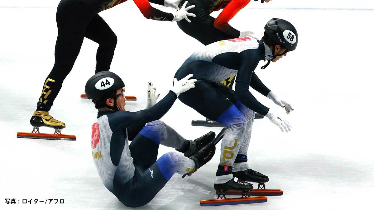 ショートトラック男子5000mリレー 日本は積極的にレースを引っ張るも総合7位 宮田は「自分の力を出し切れなかった」【ミラノオリンピック】