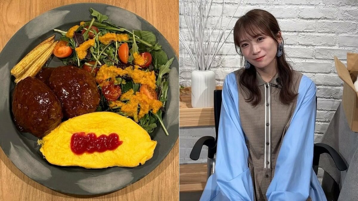 【 秋元真夏 】久々の「#割烹まなつ」　ハンバーグとオムレツ　フォロワー絶賛も〝納得いくハンバーグが作れません〟