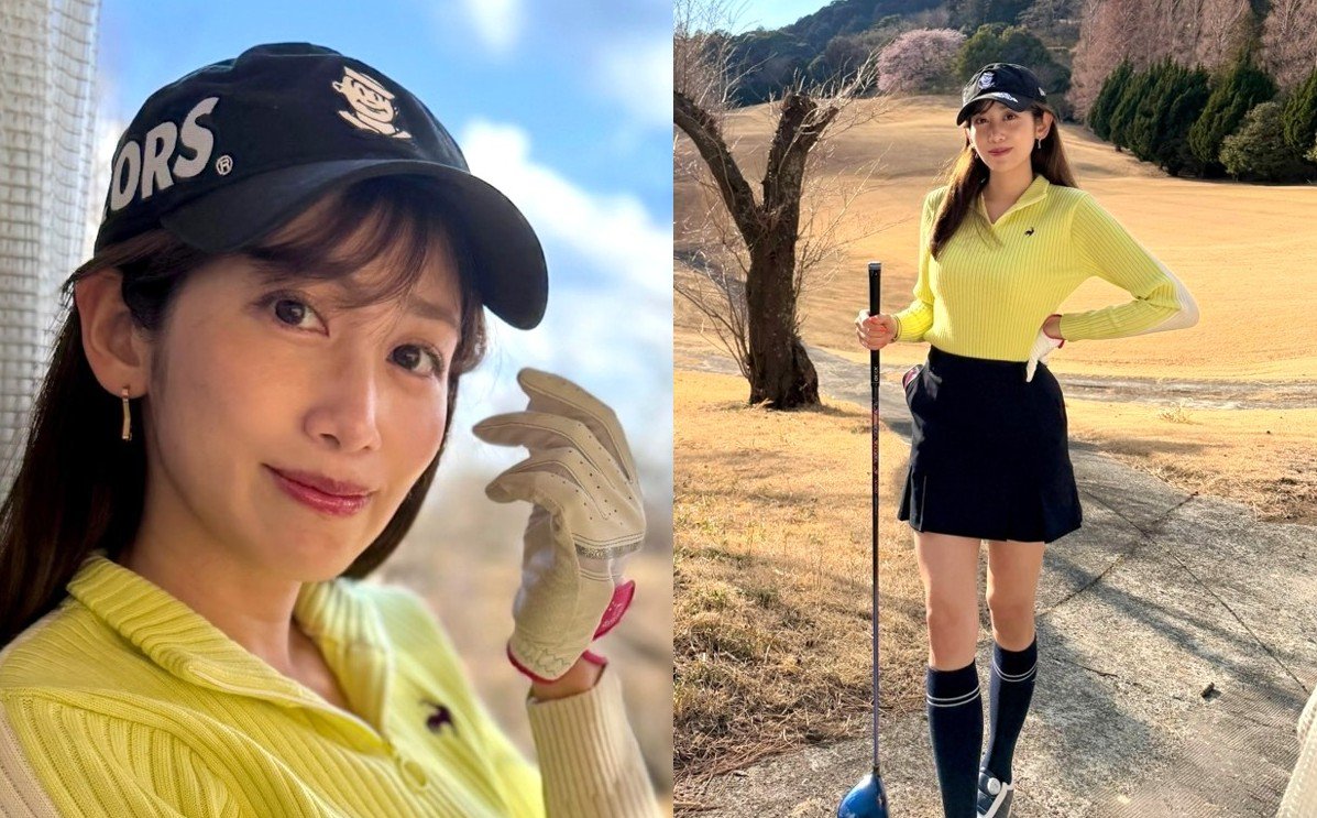 【 中川安奈 】　「ゴルフは楽しいなぁ♥」「今の一番の課題はパターです」　ゴルフウエア姿でスマイル