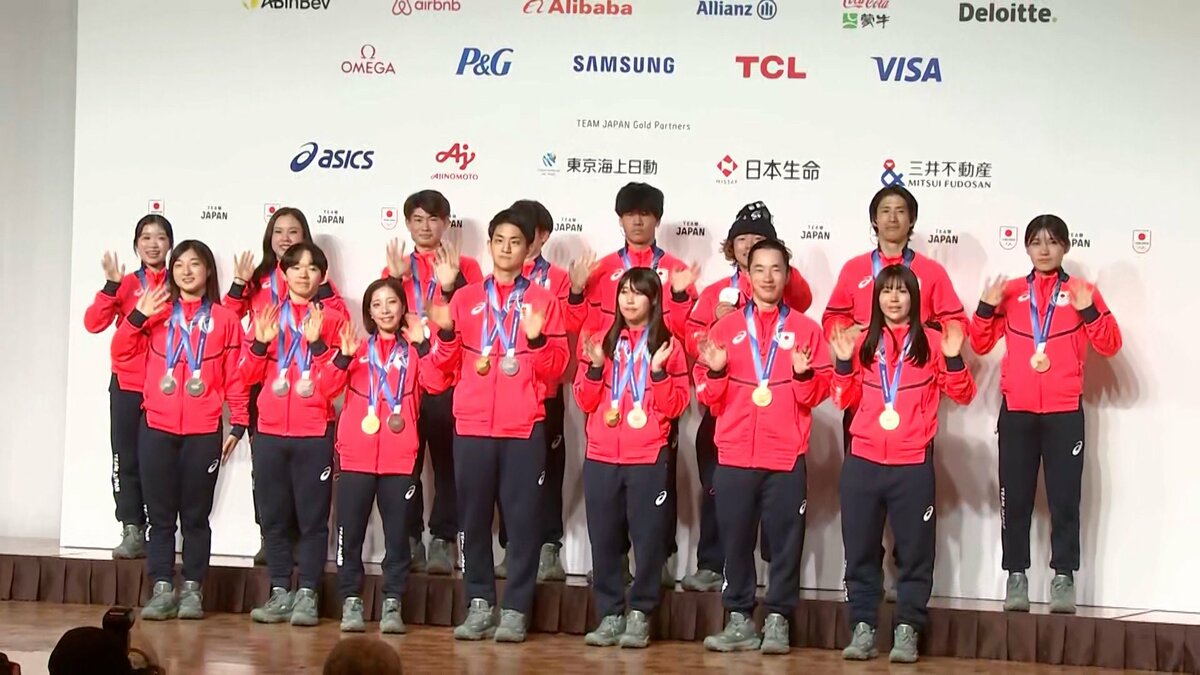 りくりゅう・木原「キャンピングカーでアメリカ横断したい」、村瀬心椛「みなさんに感謝」TEAM JAPANが帰国会見【オリンピック】