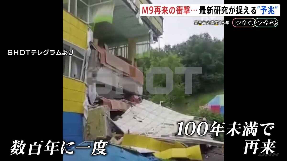 定説崩壊　マグニチュード9クラスの巨大地震　73年で到来　「数百年に一度」の定説くつがえす事実　最新研究が捉える予兆　東日本大震災15年「つなぐ、つながる」