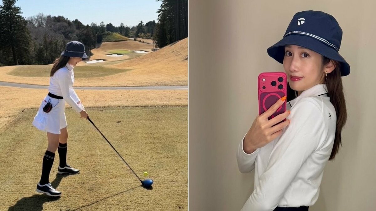 【 中川安奈 】「えんじょいゴルフ」陽光あふれるゴルフ場で「照れてくねくね」　当たりが良くて〝筋トレ関係あるのかな〟