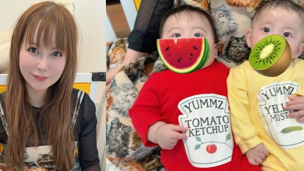 【 中川翔子 】双子のロンパースは「ケチャップandマスタード」　〝小さいうちだけだから楽しみたい〟