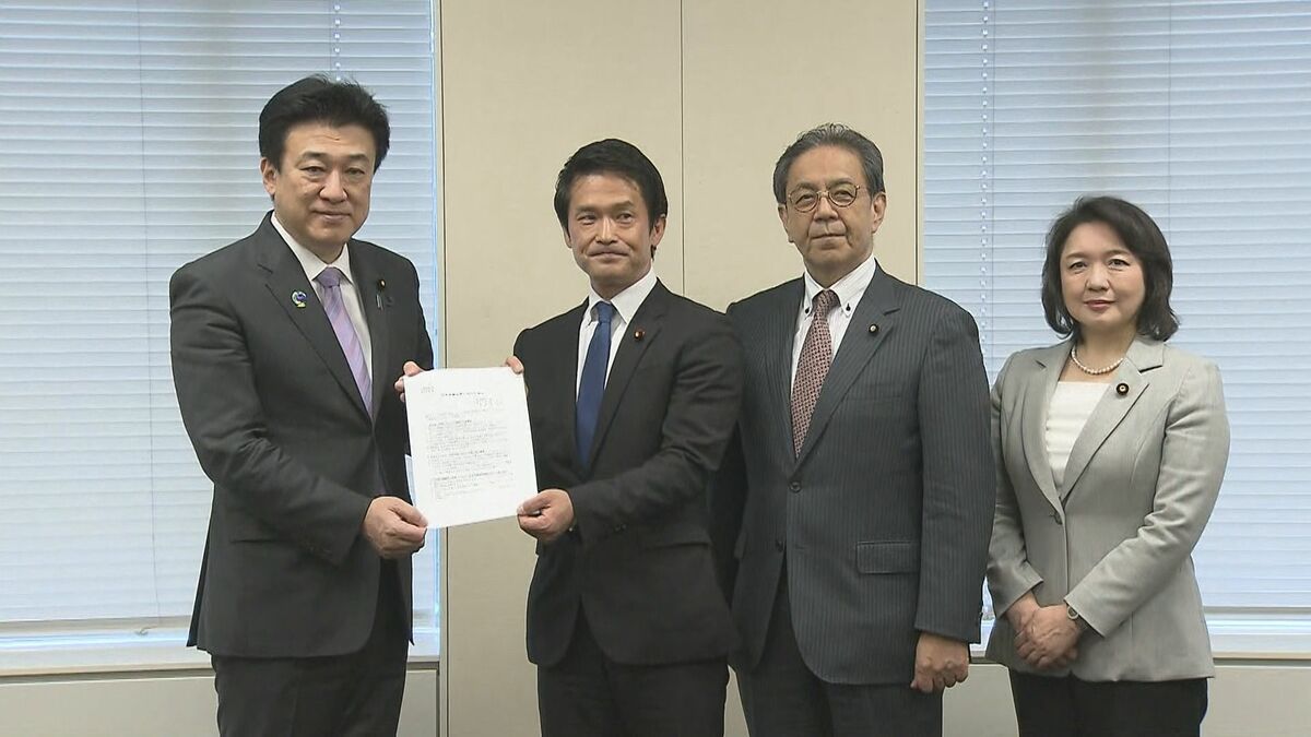 日米首脳会談前に中道・立憲・公明が高市総理宛に提言　一日も早い停戦求め自衛隊艦船派遣はできないと明確に伝達を