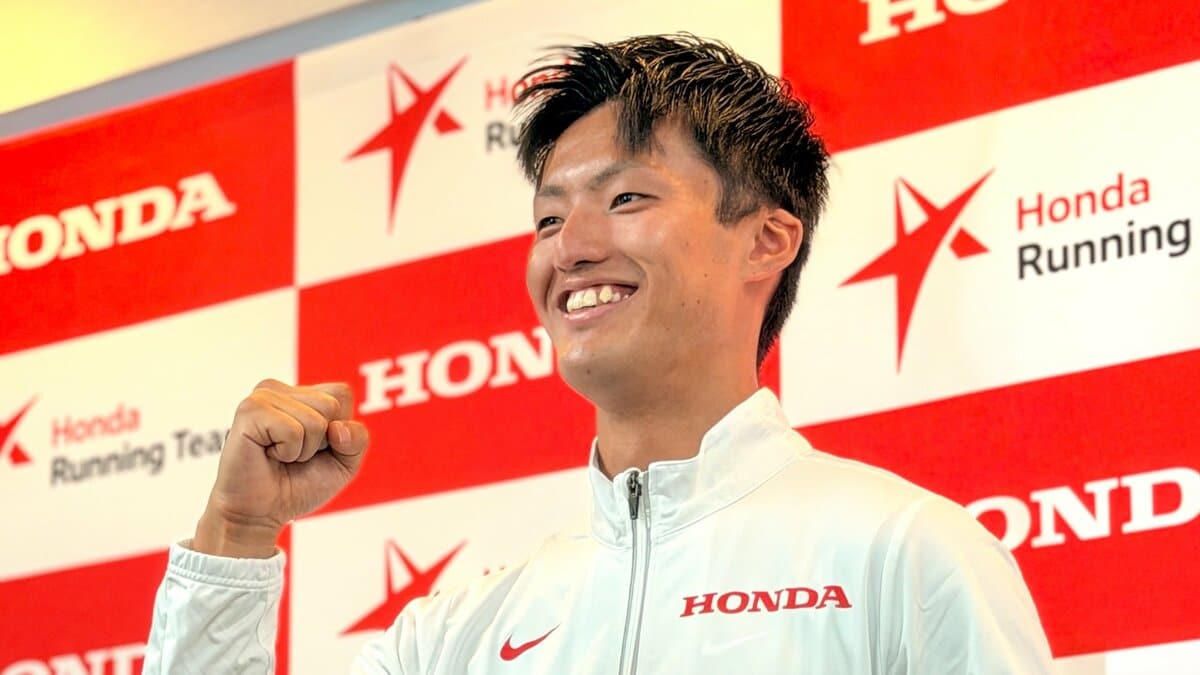 「目標は9秒82」東京世界陸上代表の栁田大輝がHondaに入社 昨年7月に結婚したことも公表