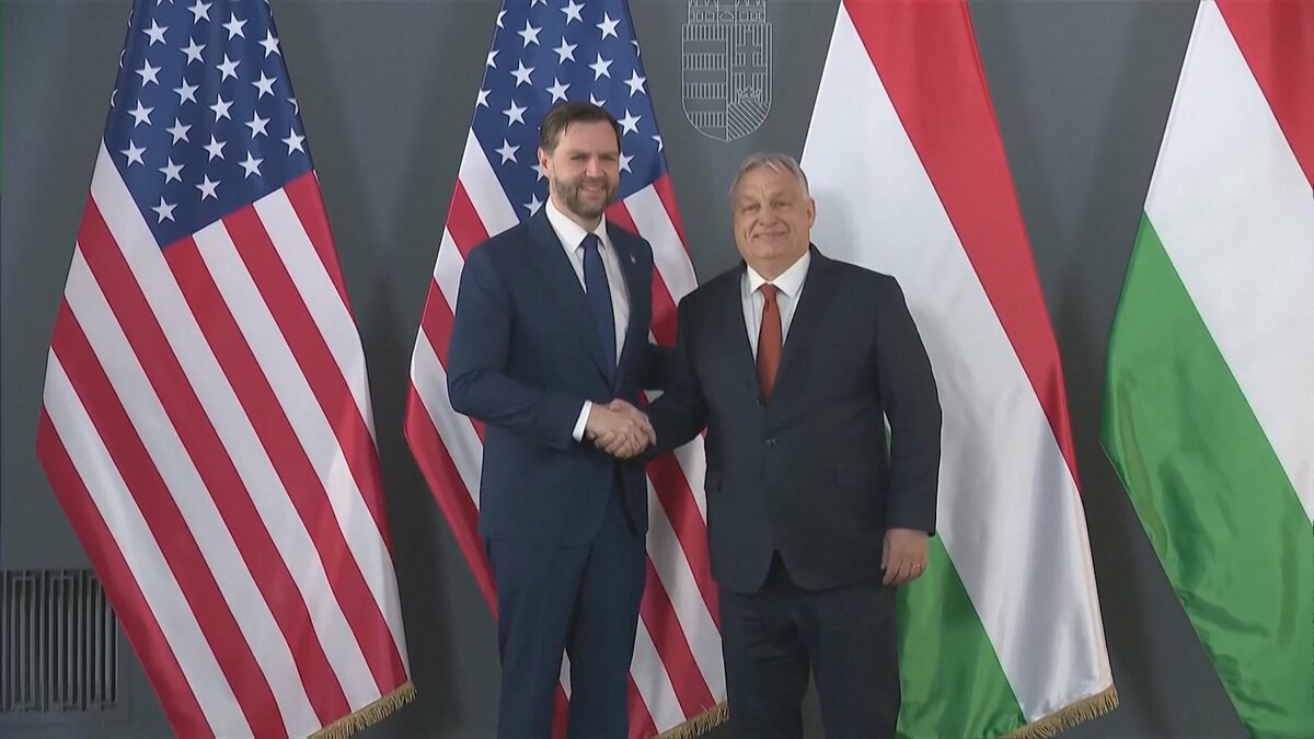 バンス副大統領がハンガリー首相と会談「できる限り選挙を支援したい」総選挙で劣勢のオルバン氏 EUと代理選挙の様相