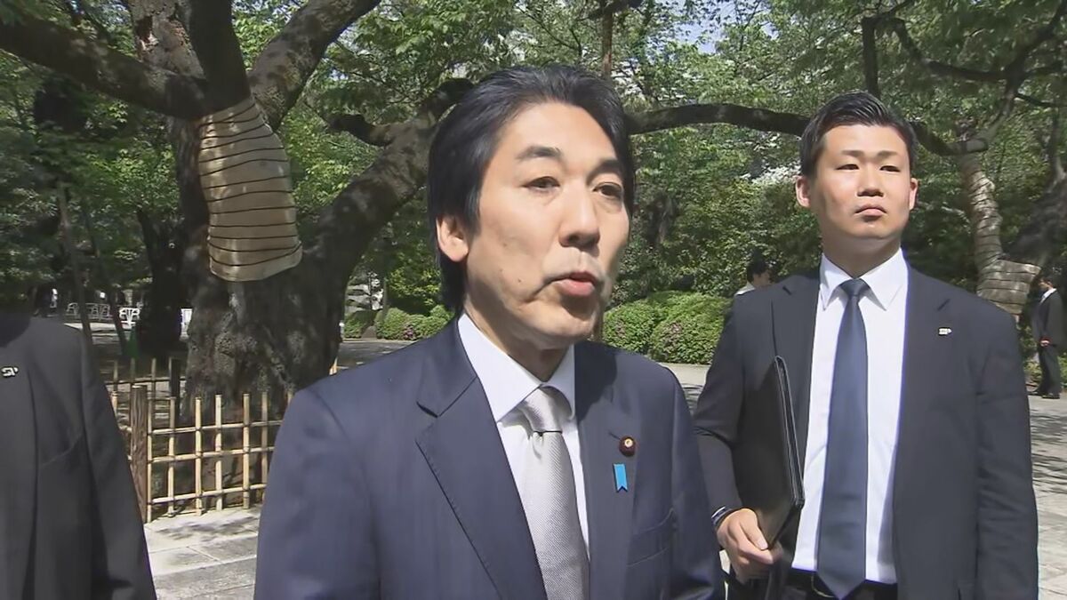 【速報】城内経済財政政策担当大臣が靖国神社参拝　高市内閣の閣僚では今回初めて