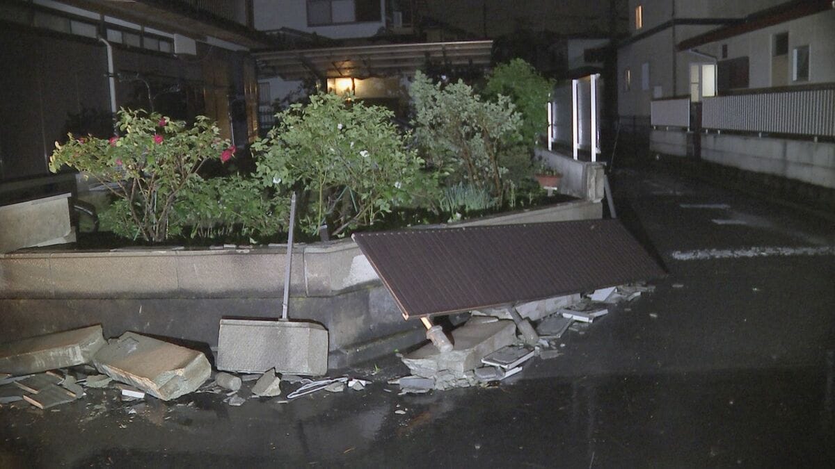 栃木・宇都宮市で住宅の塀が崩れるなどの被害相次ぐ　突風によるものか　栃木県全域に竜巻注意情報　気象庁が注意呼びかけ