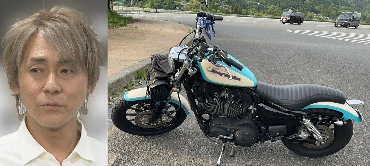 【 ヒロシ 】 愛車ハーレーで気分転換 「ベース練習しててノイローゼになりそうだから、バイク乗ったわ」「キャンプ場に行った」