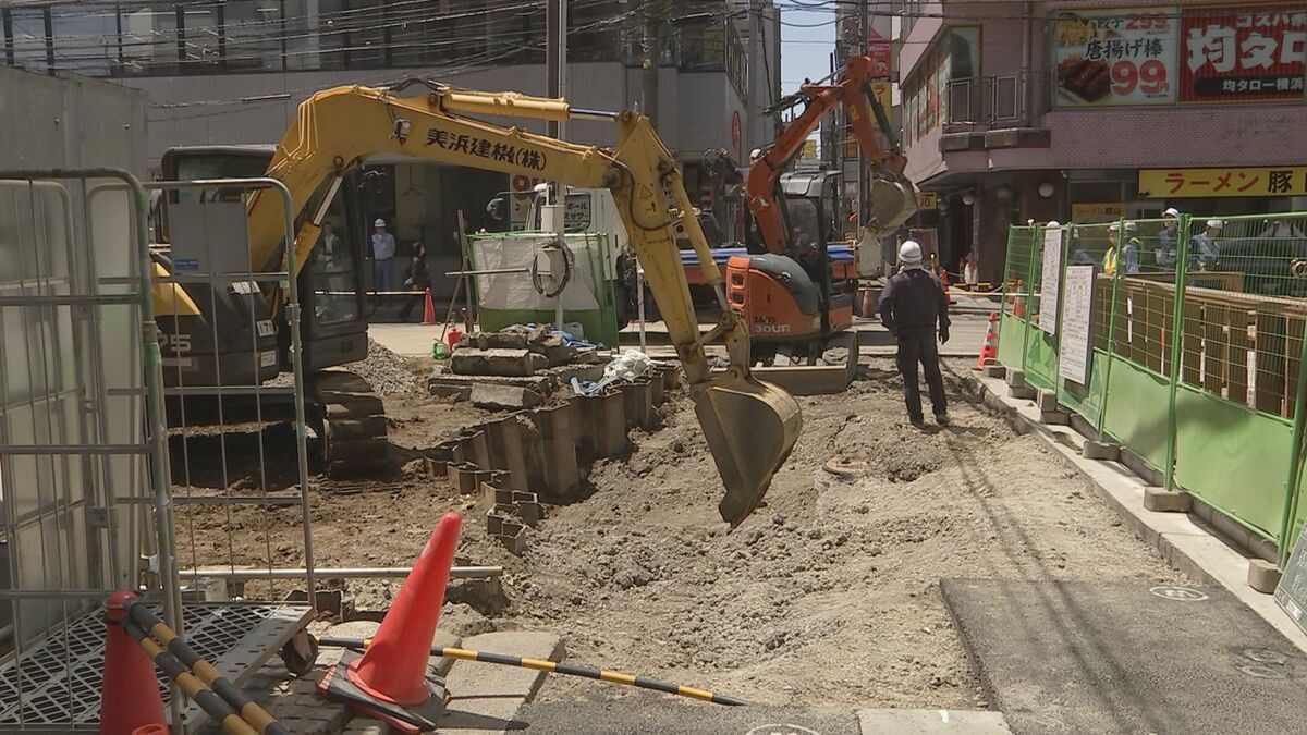 JR横浜駅近くの道路陥没　横浜市がけさから道路の修復作業開始　きょう中にも復旧の見込み