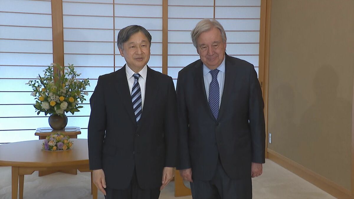 天皇陛下 グテーレス国連事務総長と御所で面会 懇談後には皇后さまも 年内に任期を終える事務総長に対し感謝を示される