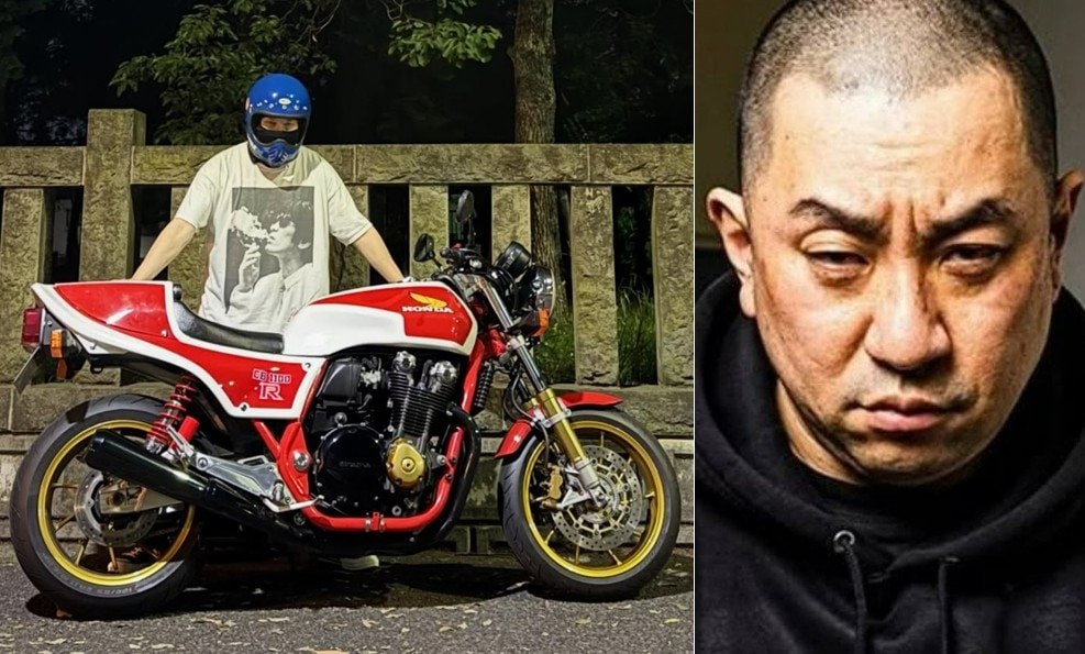 【 レイザーラモンRG 】　愛車のバイクと２ショット　「昨日は竜二Tシャツでした」「生半可な気持ちでは着れません…」