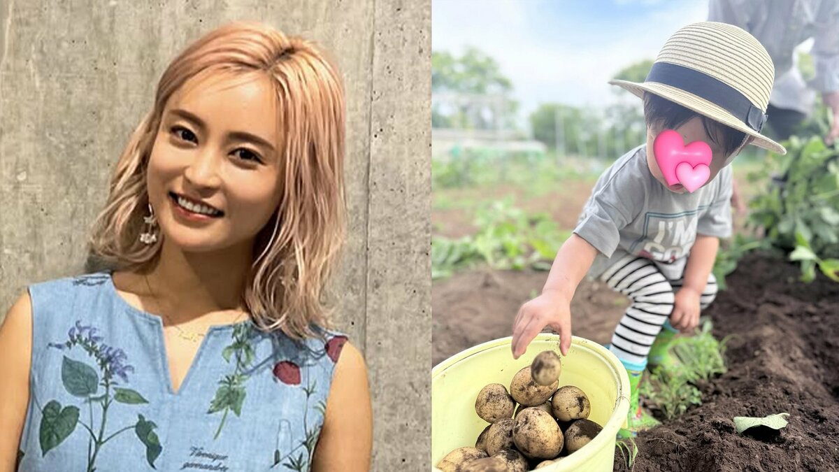 【 小島瑠璃子 】　息子とじゃがいも掘り満喫「食は元気の源」手作りスープで充実の育児ライフを公開