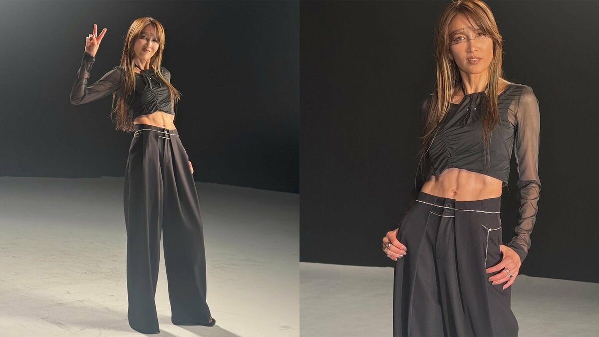 【 工藤静香 】 「腹筋ヤバい カッコイイ」「腹筋から目が離せないっ!」 バキバキ腹筋のMV撮影カット公開 お茶目なツアー告知にも反響