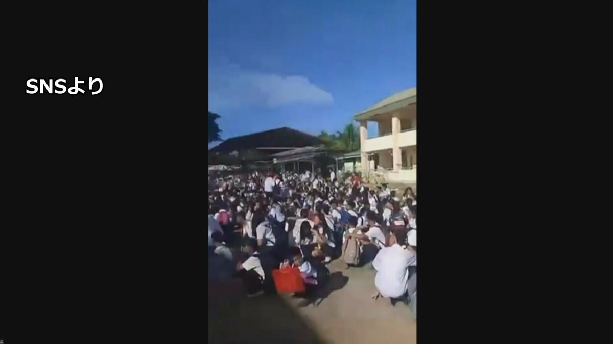 【速報】フィリピンでM7.8地震 沿岸部に津波警報 学校の建物倒壊被害も