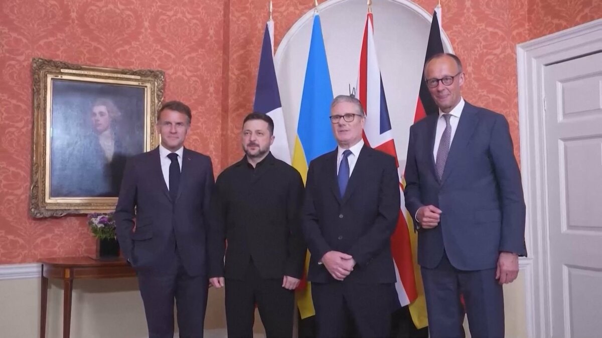英仏独首脳、ゼレンスキー氏と会談 ロシアとの直接会談を支持