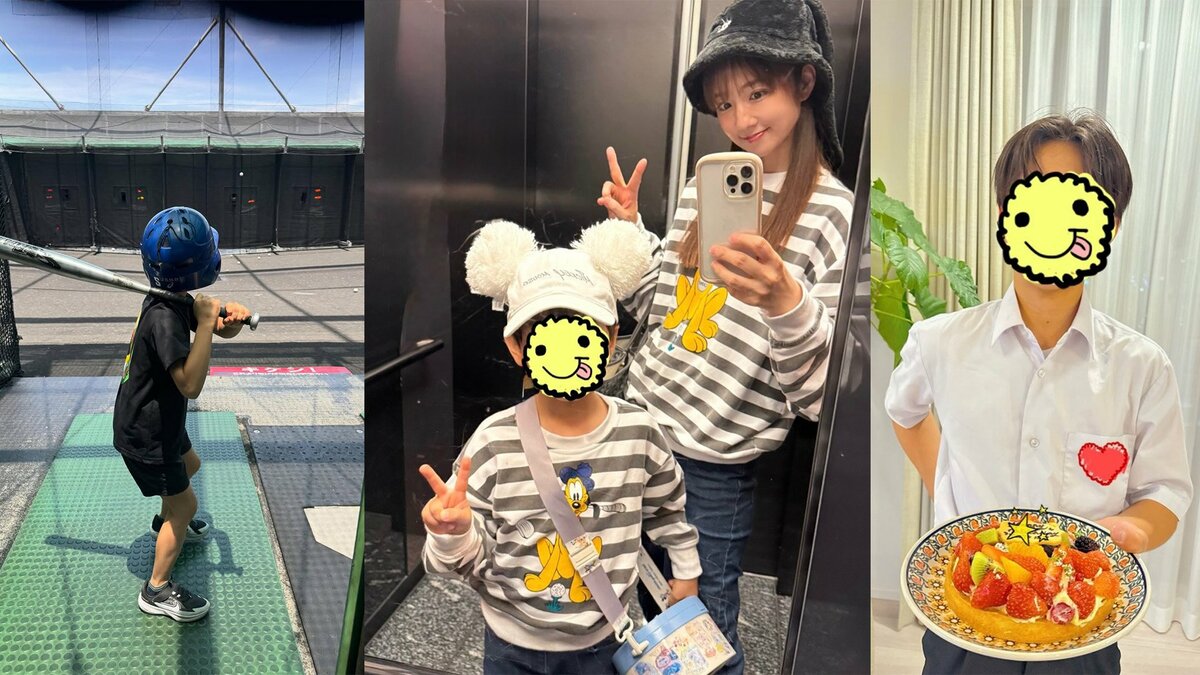【 小倉優子 】 3人の子供とのアクティブな近況報告 ディズニー・バッティングセンター・ホタル観賞まで「一緒にお出かけしてくれる時に沢山遊んでもらいます笑」