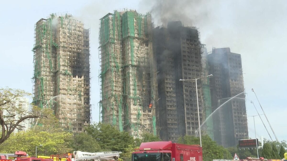 香港マンション火災 修繕工事を担当した会社の幹部ら7人を過失致死などの罪で起訴