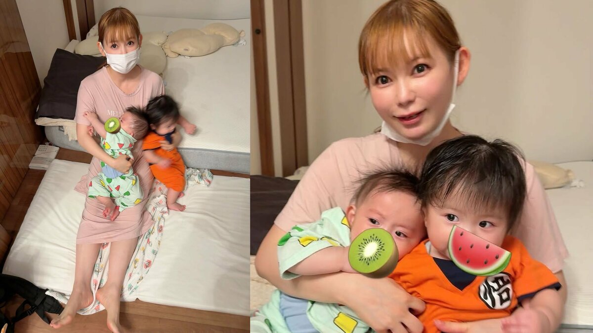 【 中川翔子 】「双子をぎゅーっと、大変だけど幸せ時間」子育ての苦楽を綴る