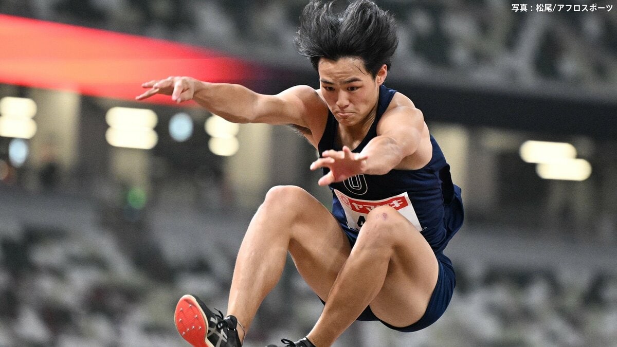 初優勝でアジア大会代表内定! 東洋大・宮尾真仁が16m64で初制覇「最後はもう意地のジャンプで」【日本選手権】
