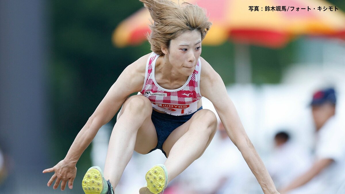 女子三段跳・船田茜里「周りの空気を自分に持ってこなあかん（笑）」日本記録保持者・森本をおさえ初V【陸上・日本選手権】