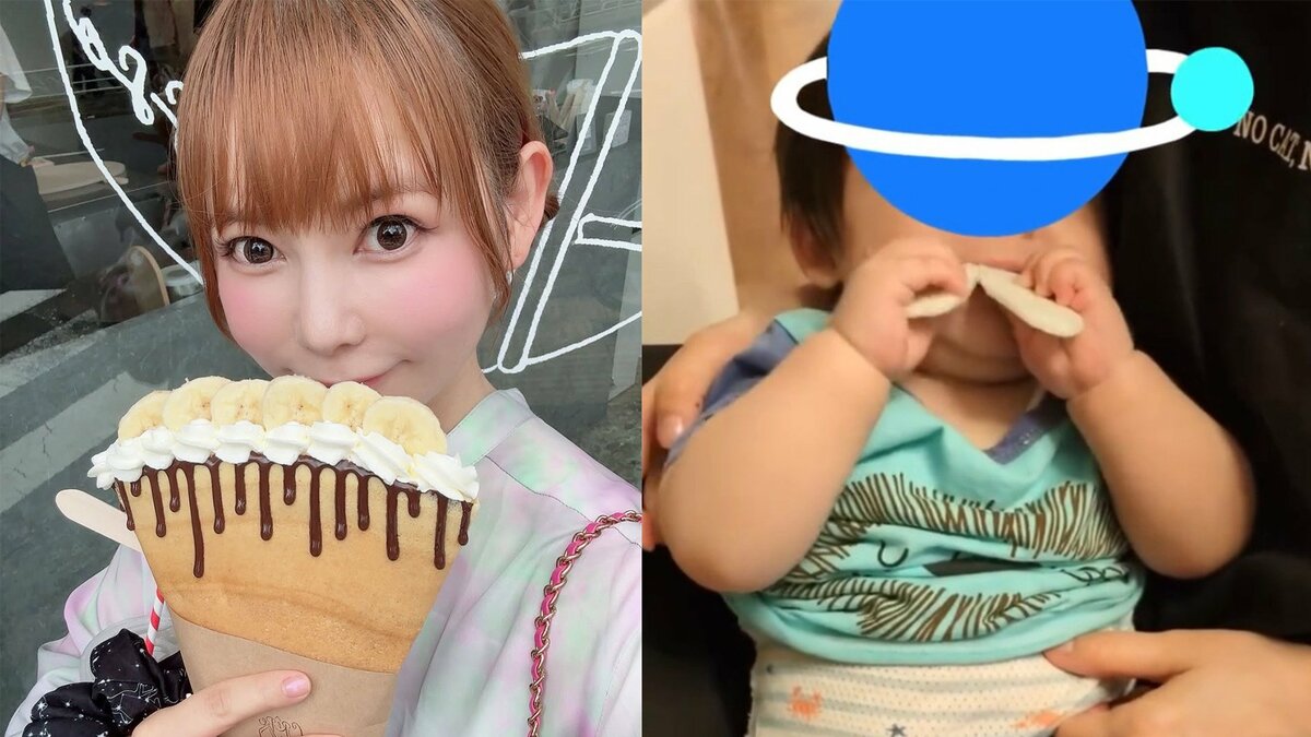 【 中川翔子 】 双子の愛らしい日常にメロメロ「もうラッコです」ご褒美クレープ満喫で「自分を大事に」