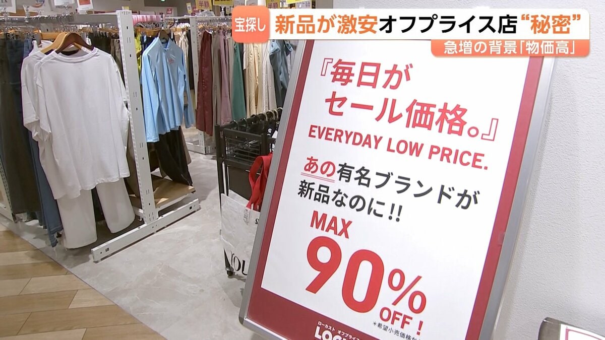 新品が最大90%OFF!『オフプライスストア』が勢力拡大中 「満足度100%」客も驚く激安店 急増の背景には“物価高”と“もったいない精神”