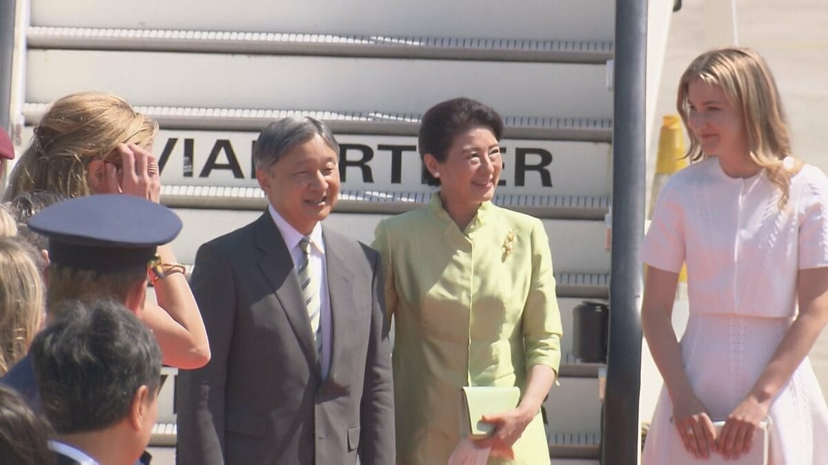 【速報】天皇皇后両陛下 ベルギーに到着 皇太子エリザベート王女が笑顔で出迎え 戦闘機F16が並走飛行のエスコートも