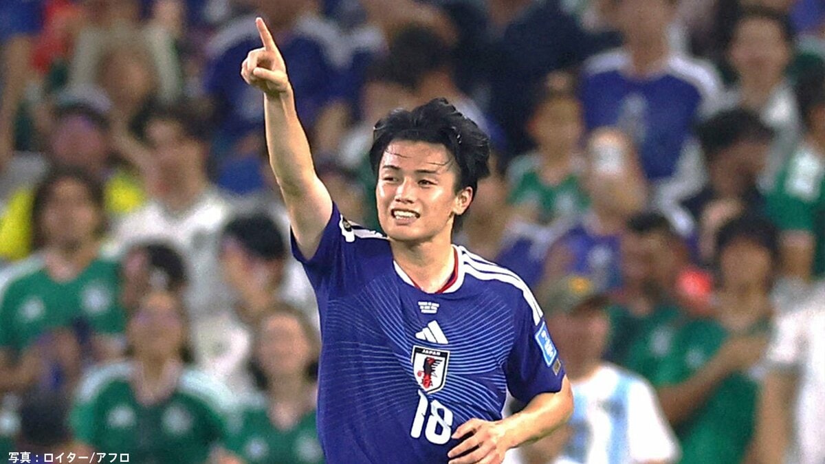 森保ジャパン前半で2ゴール!鎌田の2試合連続ゴール&上田が豪快ミドル、今大会初勝利へチュニジアを圧倒【北中米W杯】