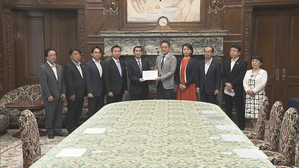 「政府・与党側の強権的な国会運営が続いている」参院の野党9会派が国会正常化を議長・副議長に申し入れ