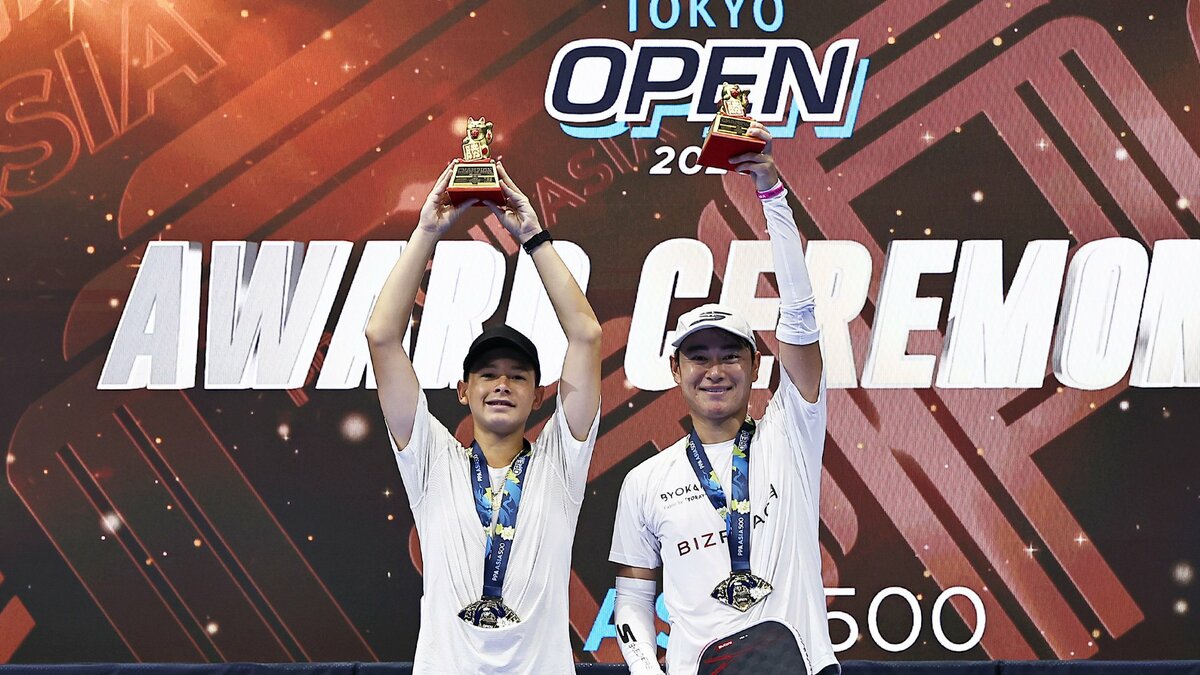 船水雄太&タマ・シマブクロが優勝 !アメリカペアに逆転勝ちでPPAツアー2勝目【ピックルボール東京OP】