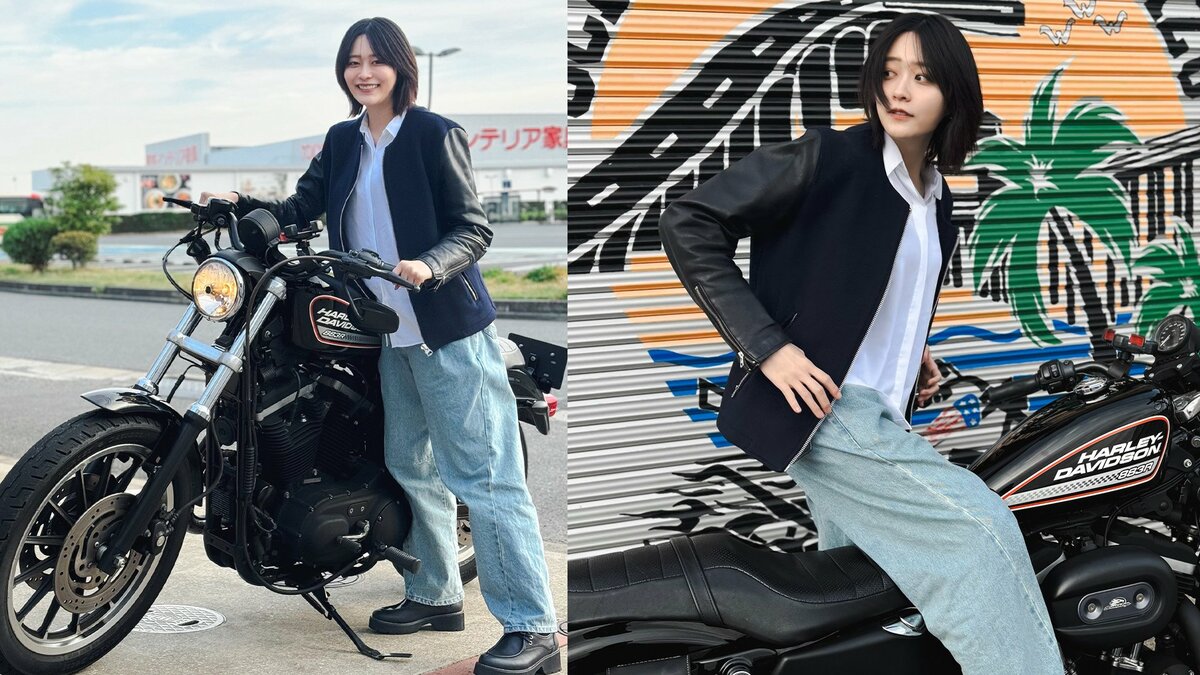 【 彩雪 】 愛車ハーレーで「バイク乗りの休日」を満喫 ライダーズカフェでカレーとスイーツを堪能する姿に「素敵なひと時」「バイク姿カッコいい」と反響