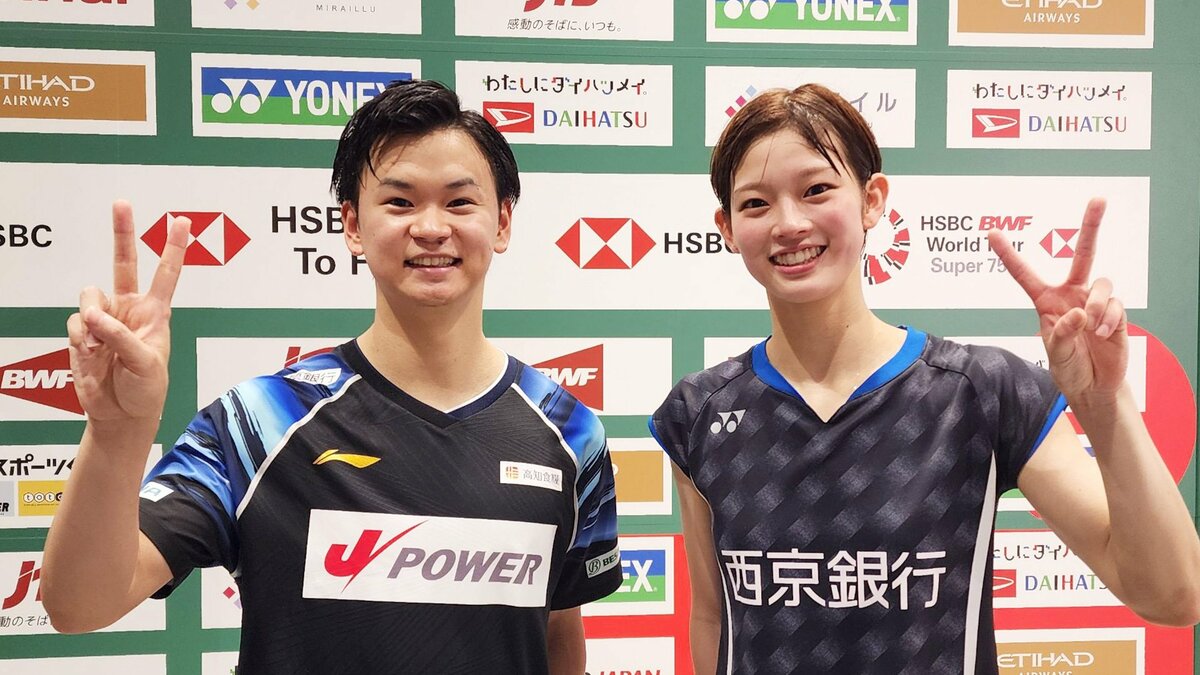 バド・渡辺勇大&田口真彩が1回戦突破 初出場の田口は「緊張もありましたけど、良い部分出せたかな」【ジャパンOP】