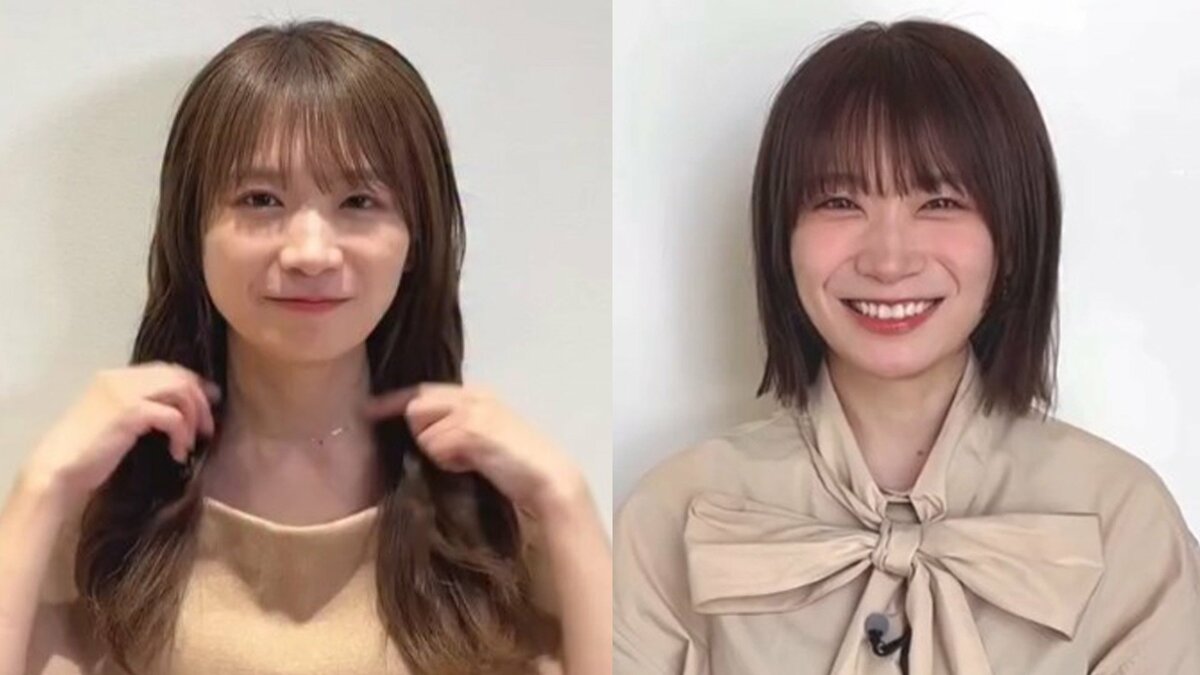【 秋元真夏 】　5年ぶりのボブカットに「はっぴー」　25cmばっさりカットのイメチェン動画に「めちゃくちゃ似合ってる」と反響