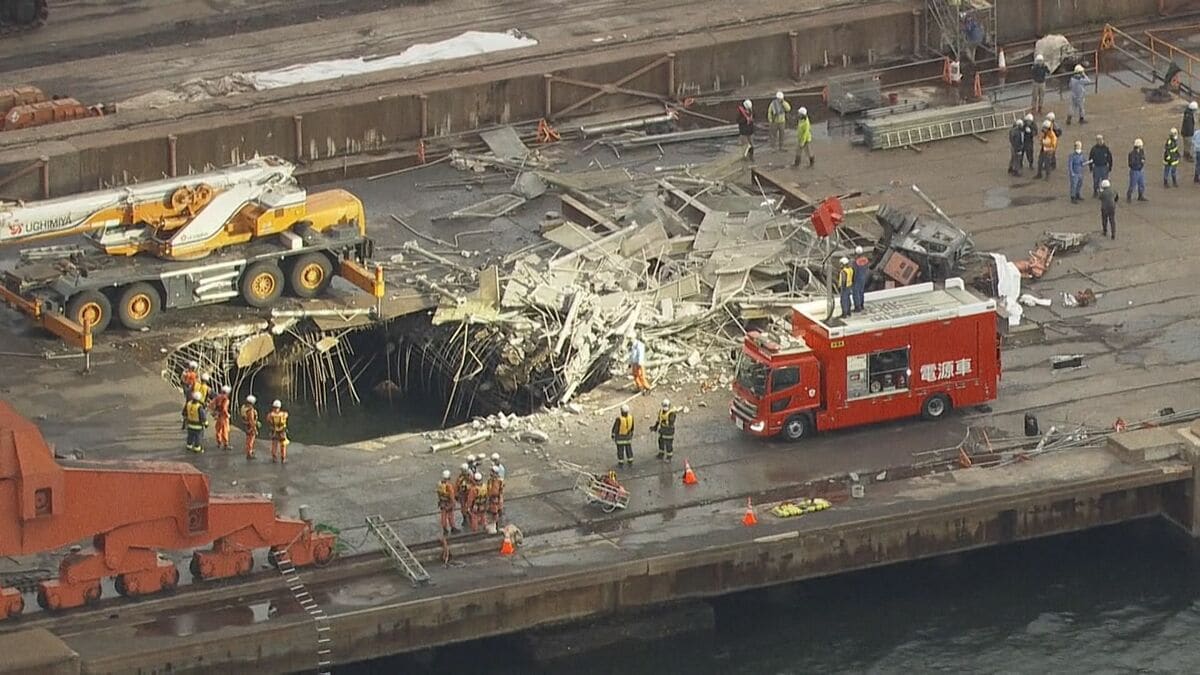 【速報】事故現場の海中から発見の遺体 行方不明の男性作業員と判明 川崎市のJFEスチール工場で5人転落事故