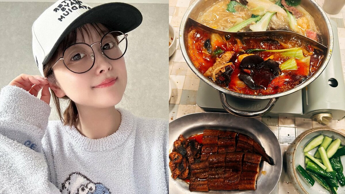【 鈴木奈々 】 益若つばさの手料理&おもてなしに感謝 豪華な火鍋&ウナギの蒲焼に「めちゃめちゃ美味しかったー!」