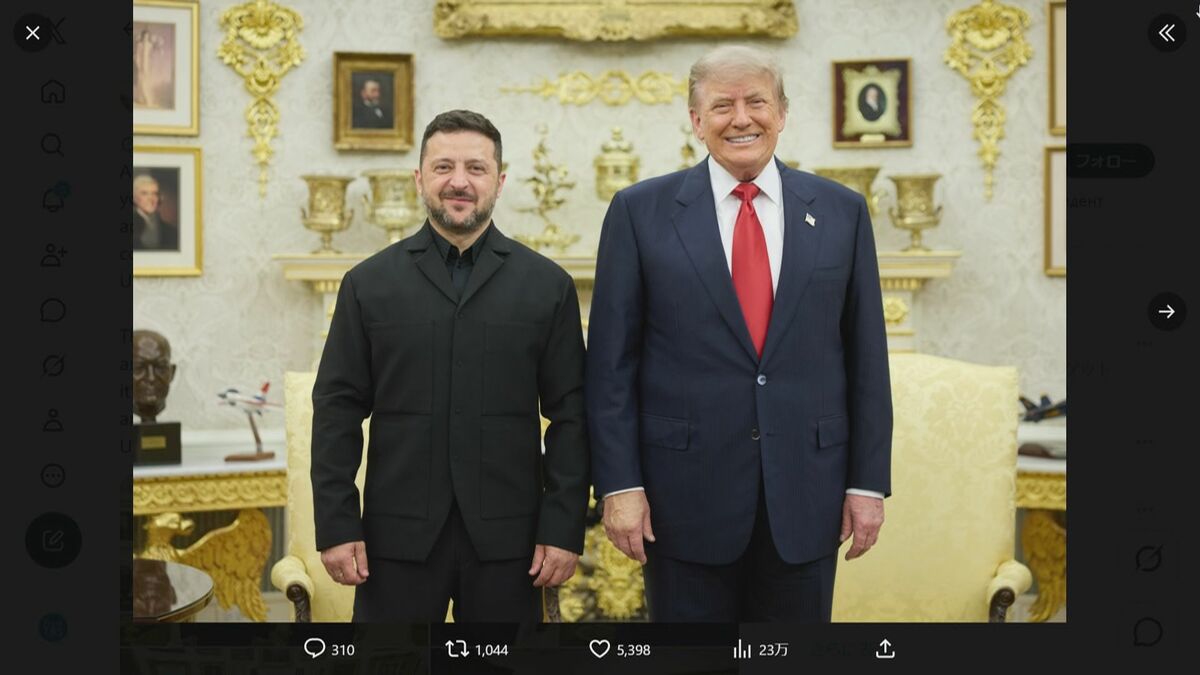 トランプ大統領とゼレンスキー大統領が会談　「パトリオット」のライセンス生産について協議