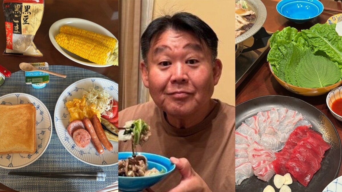 【 花田虎上 】 妻手作りの朝食に「妻の作ってくれたご飯久しぶり」と歓喜 夕食は“韓国風刺身”や具だくさん鍋を堪能
