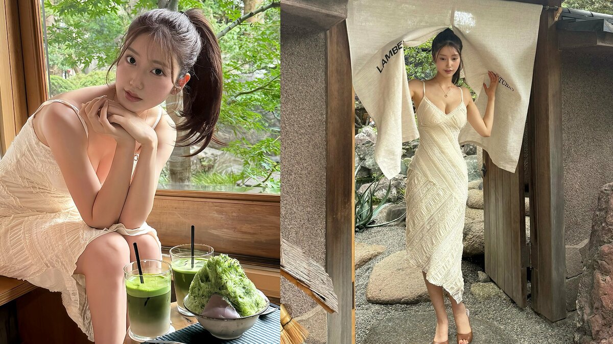 【 阿部なつき 】 都心の “隠れ家抹茶カフェ” を訪問「都心にこんな素敵なところがあるんだと感動」絶品かき氷&ラテを堪能