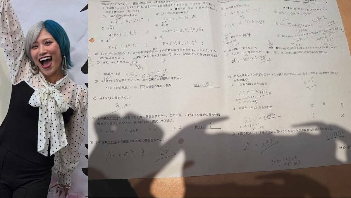 【 ぱーてぃーちゃん・信子 】　数Aのレポートを完成「絶対恩返しします」　今年4月に高校入学
