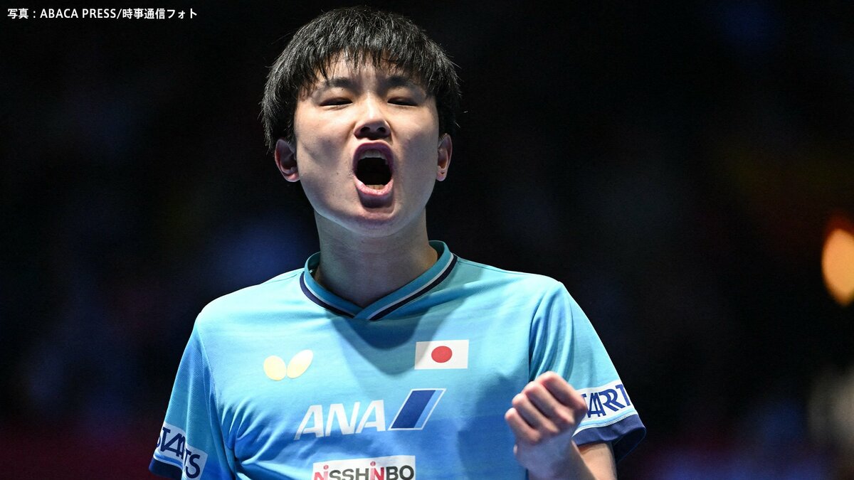 前回王者・張本智和が豪州エースをストレートで退け、危なげなく1回戦突破「練習通りのプレーができた」【WTTチャンピオンズ】