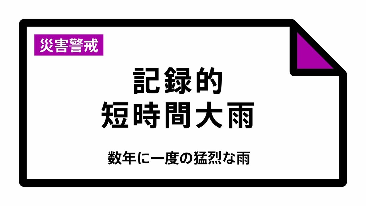 【速報】新潟県に「記録的短時間大雨」 小千谷市付近で1時間に約100ミリの猛烈な雨 災害警戒 8日15:40時点
