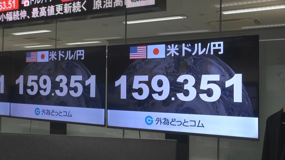 一時1ドル=159円台 円買いの日米協調介入の効果、半分失う