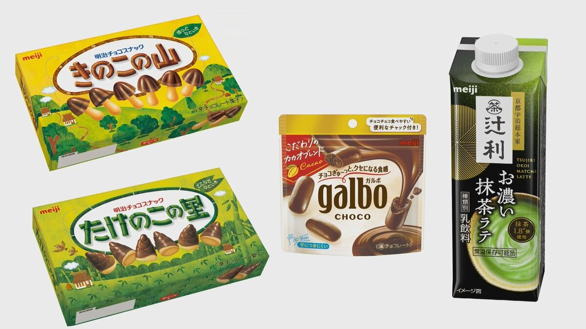 明治が「きのこの山」「たけのこの里」など14品目を値上げ 原材料費やエネルギーなどコスト上昇が要因