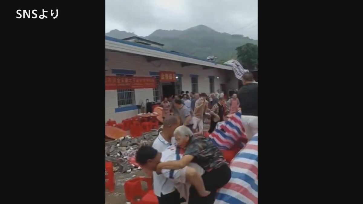 中国・四川省の村で建物一部が倒壊で5人死亡 子どもの進学祝う宴会の最中に
