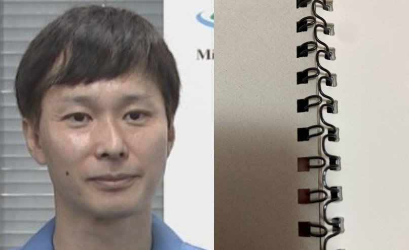 【 ごみ清掃芸人 】スケッチブックのリング「継ぎ目を見つけて、鉄のマドラーや箸を入れて、持ち上げると簡単に取れますよ!」画像を添えて 分別呼び掛け【マシンガンズ滝沢】