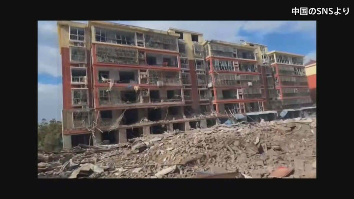 中国・山東省の住宅街で爆発事故1人死亡2人行方不明 けが人複数 爆発物の違法保管が原因か