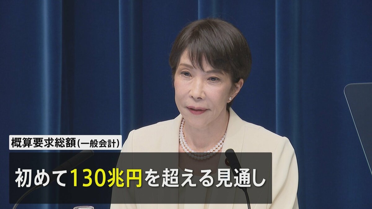 来年度予算要求総額 初の130兆円超へ　金利上昇で「国債費」は過去最大36兆円台に膨らむ見通し